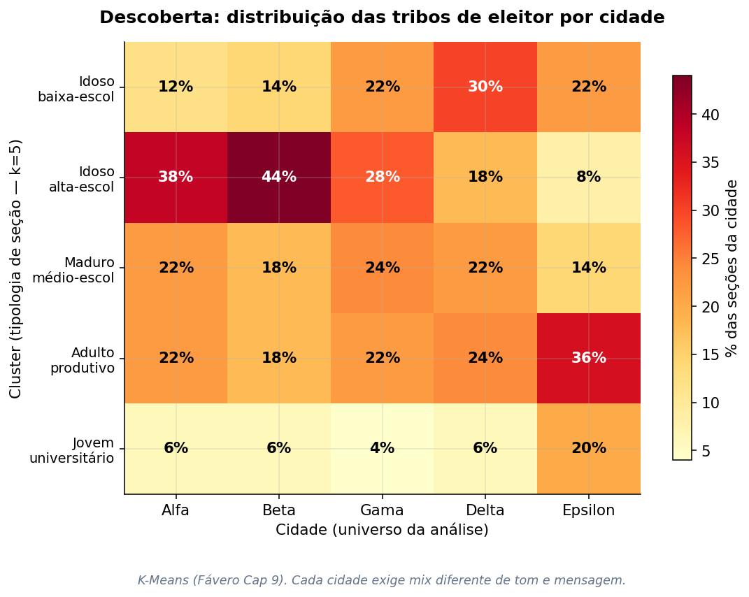 Heatmap de clusters