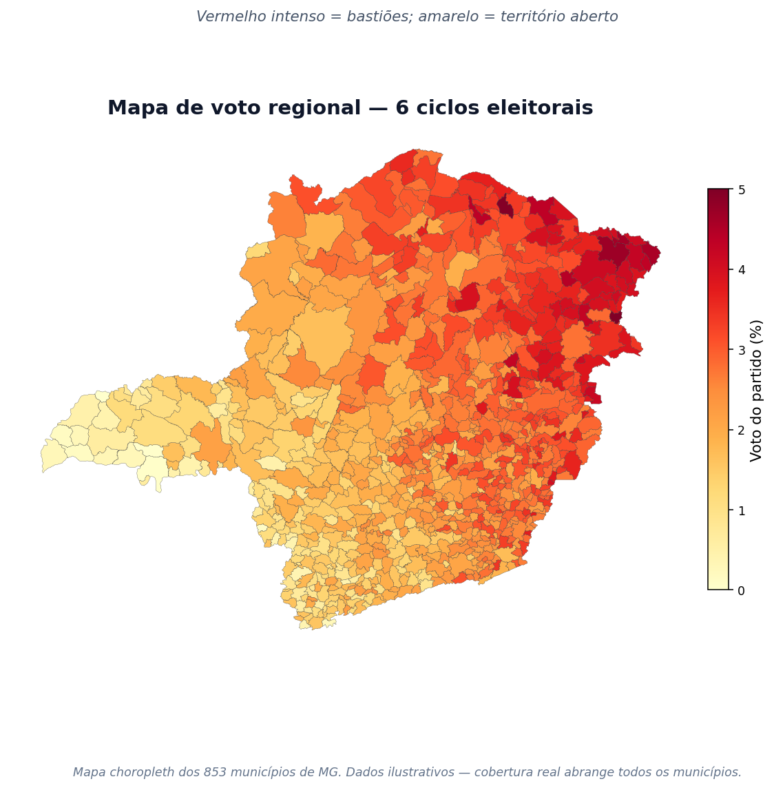 Mapa de voto regional